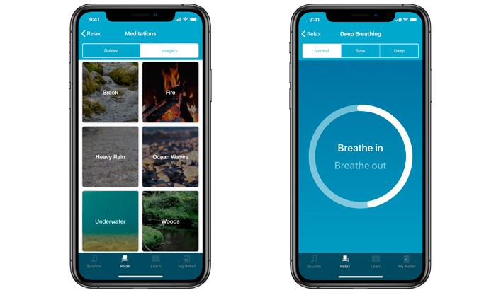 Relief app breathing and training new iPhone