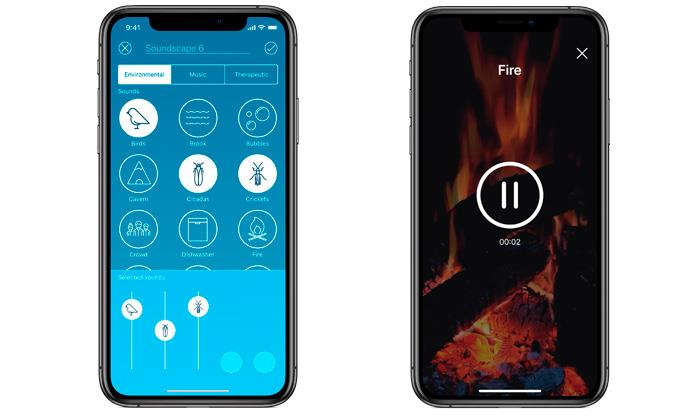 Relief app color scheme and soundscape new iPhone
