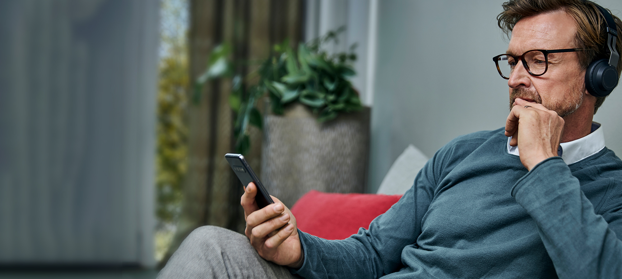 Man reading news